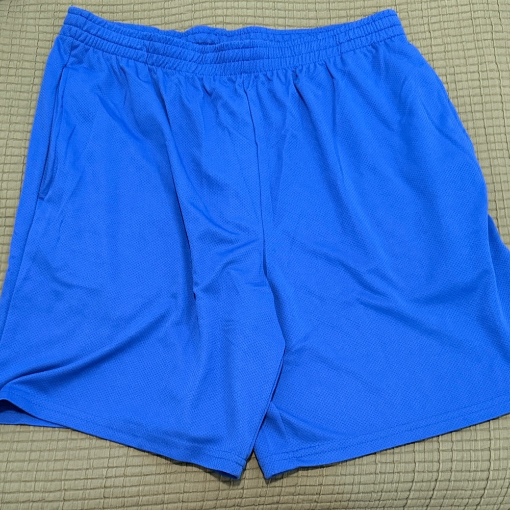 Amazon Essentials Men's Vibrant Blue Athletic Shorts